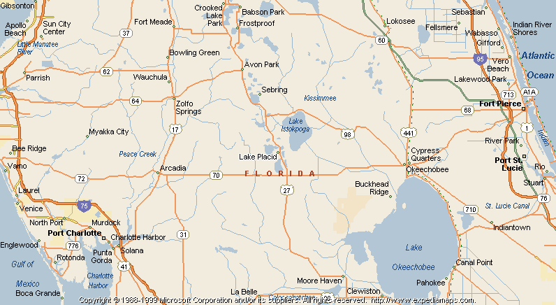 Lake Placid Florida Map 6865